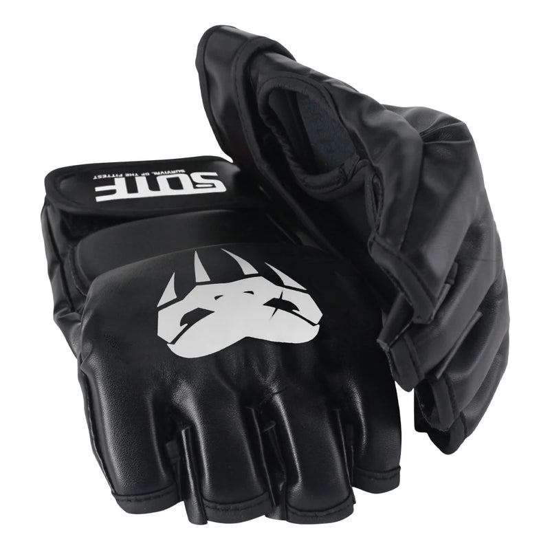 Mitaines MMA TAURYX — Gants Demi-Doigts Sparring & Sac de Frappe
